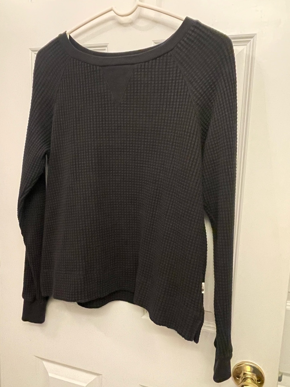 The North Face Black Waffle Knit Sweater Womens size Small